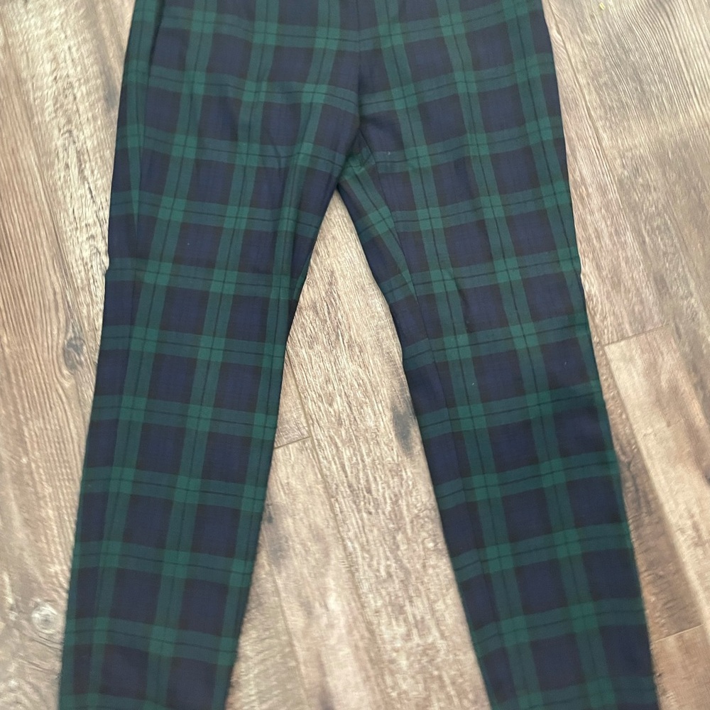 J. Crew lined wool pants in Blackwatch plaid.